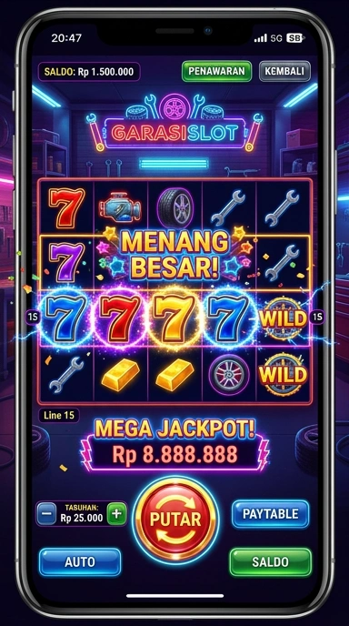 Cuplikan layar menu unduhan garasislot untuk perangkat Android